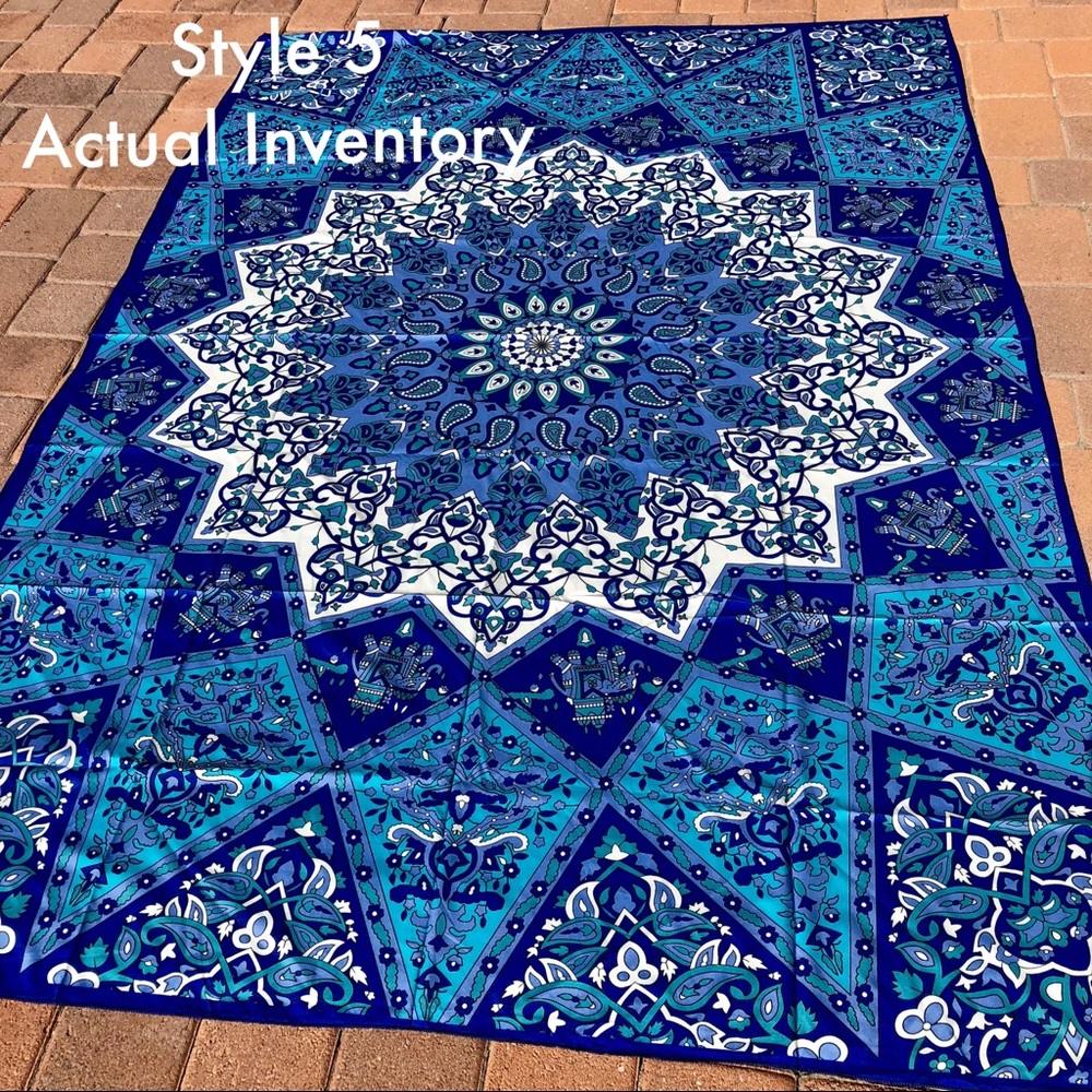 India Mandala Tapestry Beach Blanket Wall Hanging - Picture 6 of 8